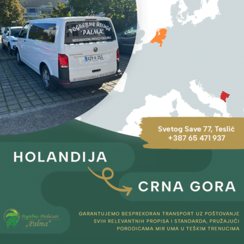 Prevoz pokojnika iz Holandije u Srbiju, Bosnu, Hrvatsku i Crnu Goru