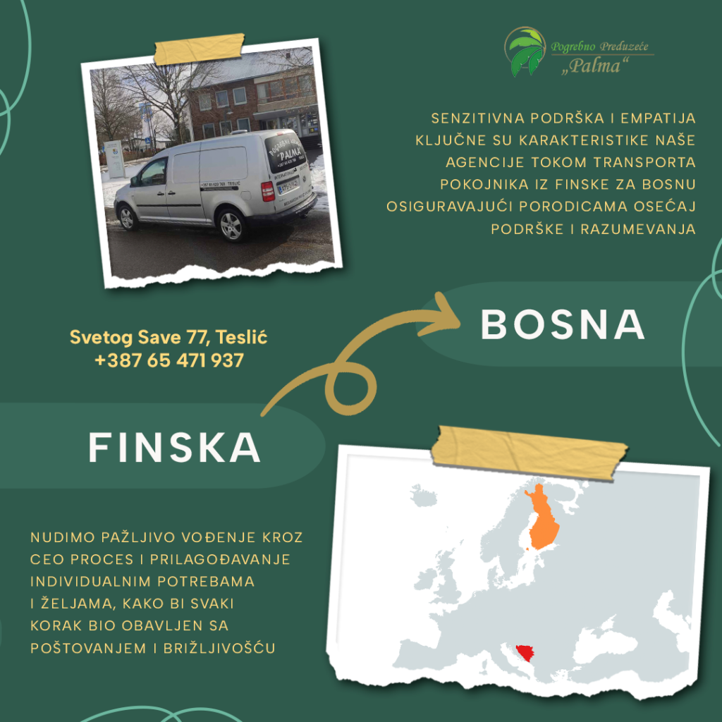Prevoz pokojnika iz Finske u Bosnu i Hercegovinu