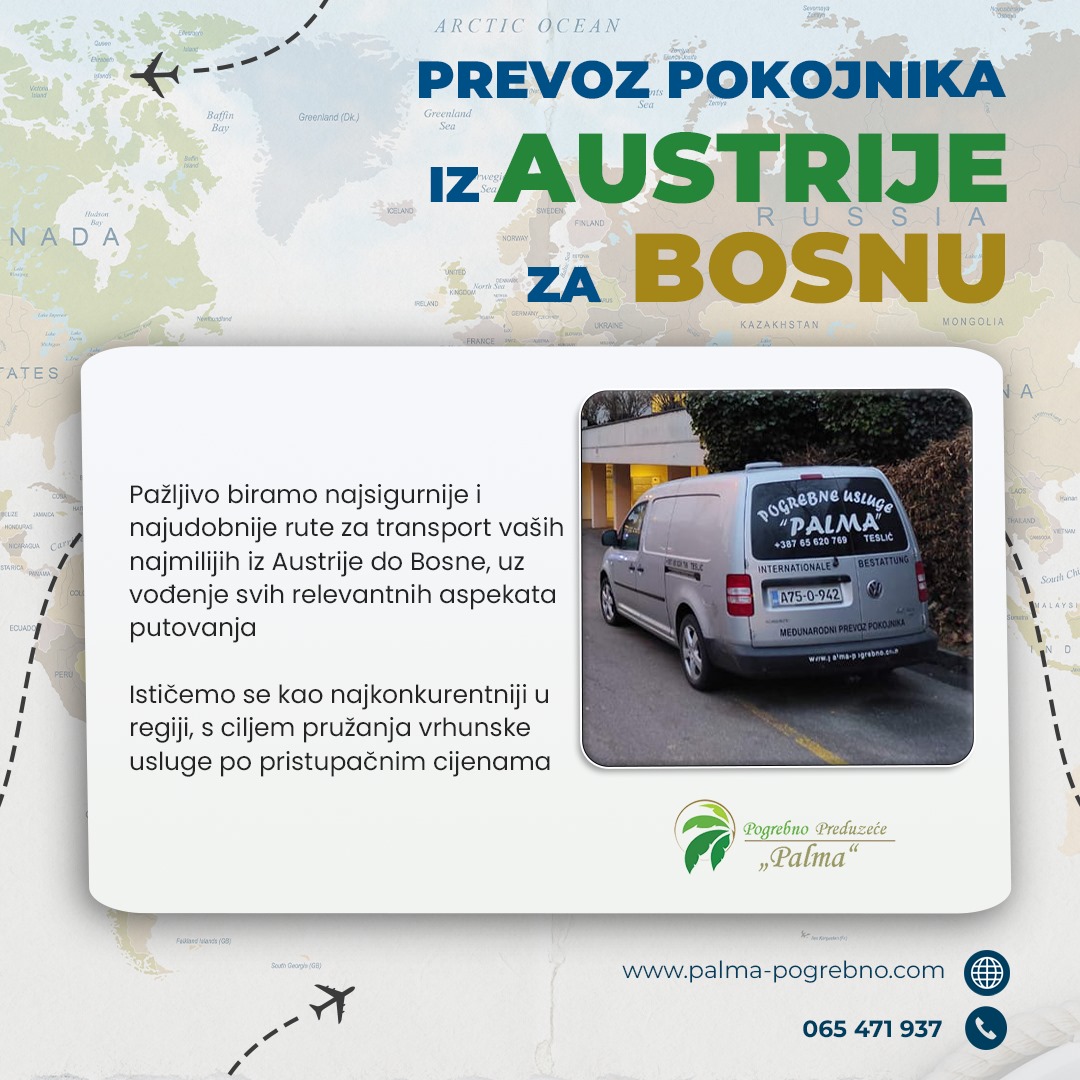 Prevoz pokojnika iz Austrije za Bosnu