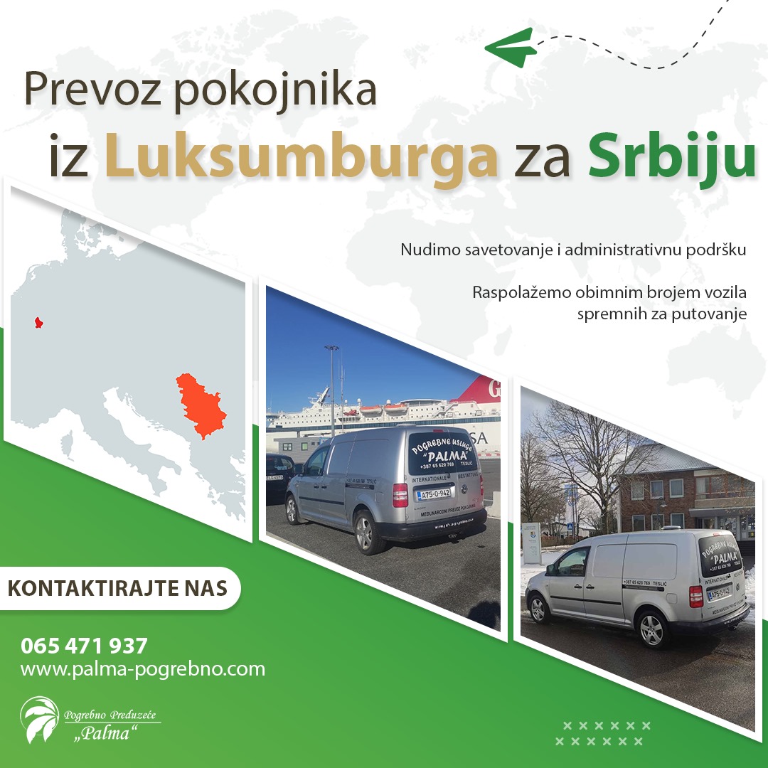 Prevoz pokojnika iz Luksumburga za Srbiju