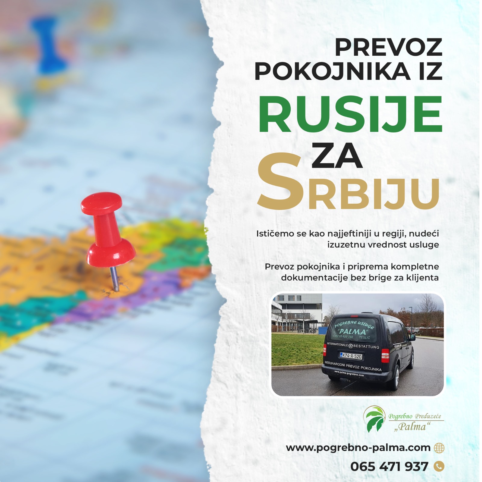 Prevoz pokojnika iz Rusije za Srbiju