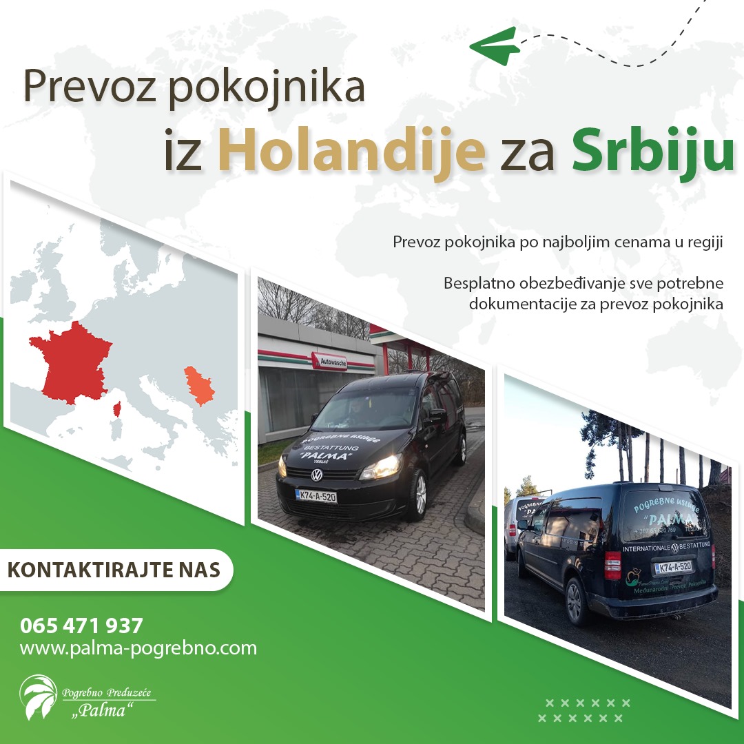 Prevoz pokojnika iz Holandije za Srbiju